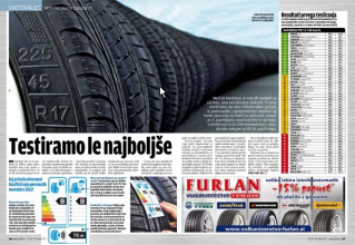 Test letnih pnevmatik v nemški avtomobilistični reviji Auto Bild