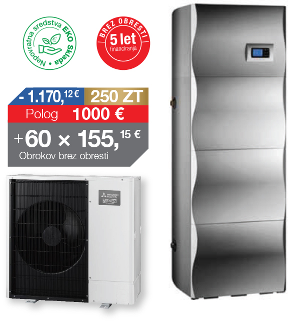 Orca Coolwex v povezavi z Mitsubishi Ecodan
