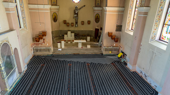 Prenova ogrevalnega sistema cerkve v Župniji Šentjakob