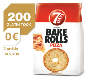 Slano pecivo z okusom pizze Bake Rolls, Chipita