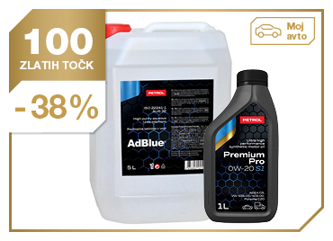 Motorno olje Premium Pro 0W-20 S1 1L + Adblue kantica z nalivko 5L