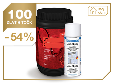 Mineralna mazalna mast Lit 2 1KG + Weicon Zinc Spray Bright Grade 400ML