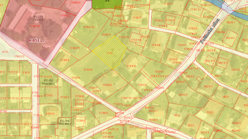 Stavbno zemljišče, 743 m2, Kašelj, Zalog