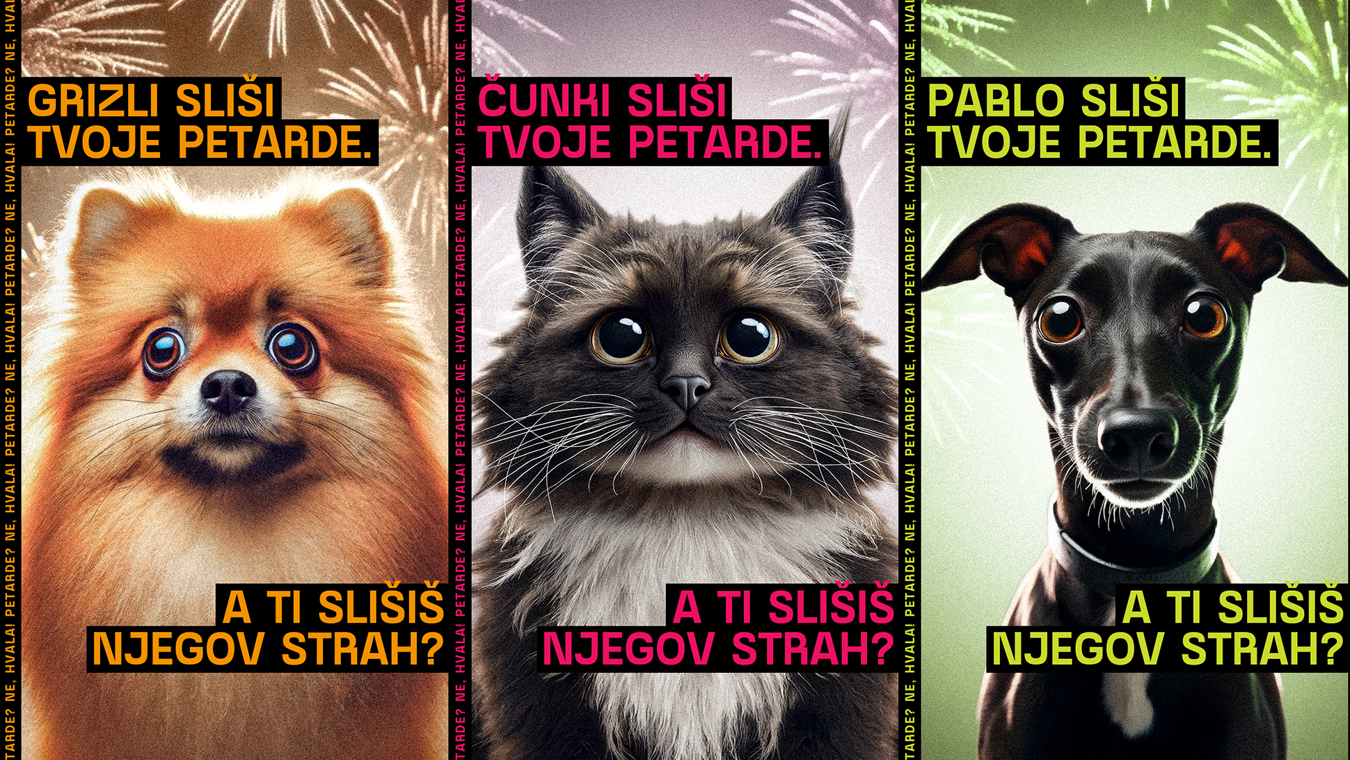 Čunki, Grizli in Pablo – glas prestrašenih živali