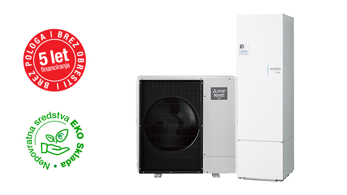 Toplotna črpalka Mitsubishi Electric Zubadan PUZ + notranja enota generacije E