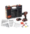 Akumulatorski udarni vrtalnik Black+Decker, 18 V, 2x 1,5 Ah
