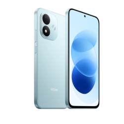 Xiaomi Redmi Note 17 5G 6/256GB, Sky Teal – svetlo moder telefon, sprednji in zadnji pogled, dvojna zadnja kamera.