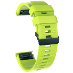 Zelen silikonski pašček za Garmin (20mm) z nastavljivo dolžino, teksturirano površino in kovinsko zaponko zagotavlja udobno ter varno nošenje med športom in vsakodnevno uporabo.