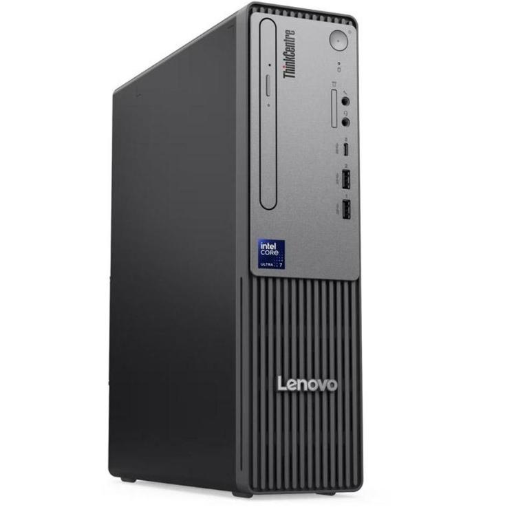 Namizni računalnik Lenovo ThinkCentre v Tower ohišju z Intel Core Ultra procesorjem, sodobnimi priključki in profesionalnim poslovnim dizajnom omogoča zanesljivo delovanje za zahtevna pisarniška in poslovna opravila.