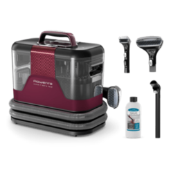 Parni čistilec z nastavki za čiščenje in steklenico čistila