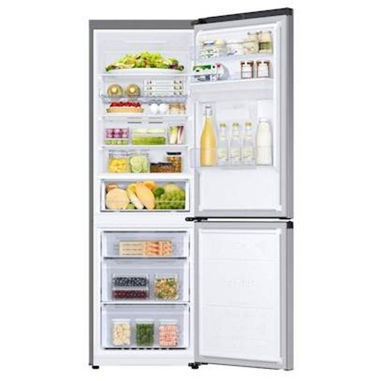 Hladilnik z zamrzovalnikom Samsung RB34C652ESA/EF, 185 cm, E, 341 l, dozirnik, inox