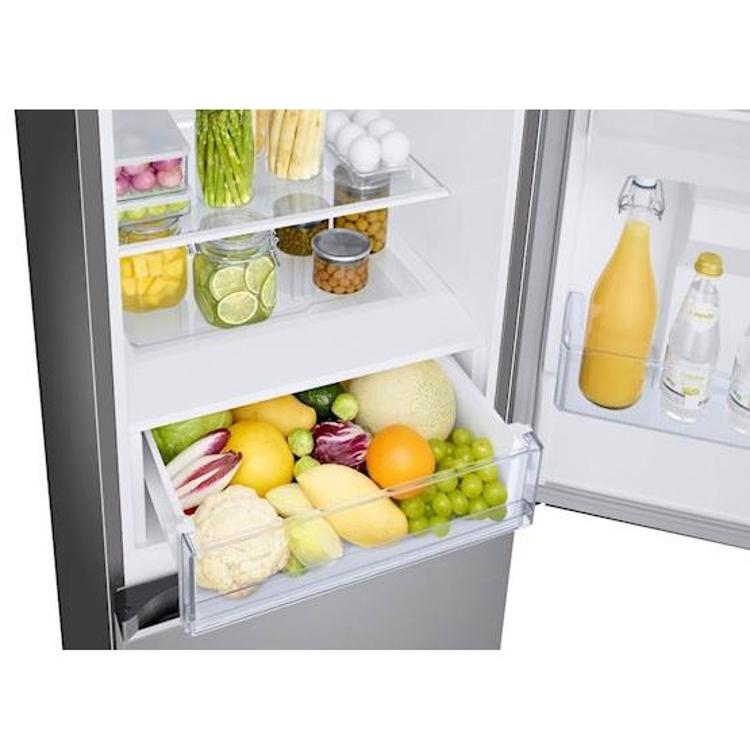 Hladilnik z zamrzovalnikom Samsung RB34C652ESA/EF, 185 cm, E, 341 l, dozirnik, inox