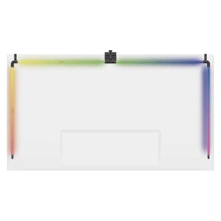 RGB ambientni svetlobni komplet za zadnjo stran TV-ja z zgornjo svetlobno letvijo in dvema stranskima LED palicama.