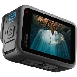 GoPro HERO 13 Black, zadnji zaslon, veliki AMOLED, gumbi ob strani, kompakten dizajn z napisom “13 Black”.