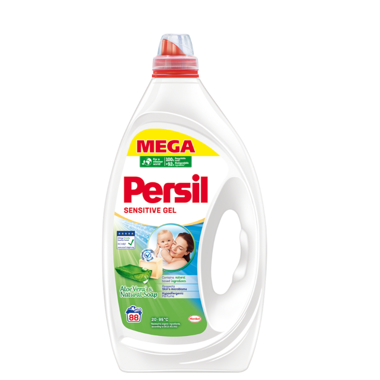 Gel za pranje perila Persil Gel Sensitive, 3,96 L, 88 pranj