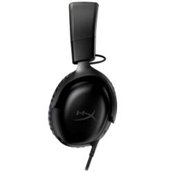Žične slušalke HyperX z minimalističnim črnim dizajnom, robustno konstrukcijo in mehko oblazinjenimi ušesnimi školjkami nudijo dolgotrajno udobje tudi med daljšimi igralnimi sejami.