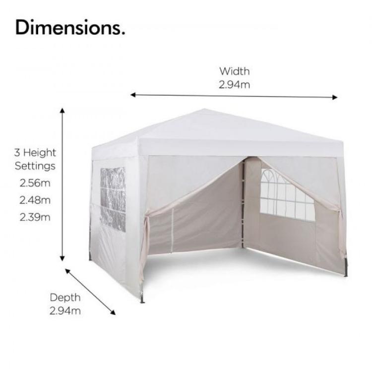 Paviljon VonHaus Pop Up, 3 x 3 m, Ivory