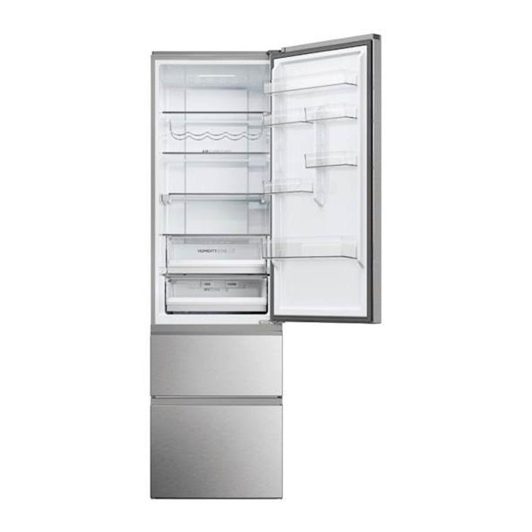 Zunanji digitalni zaslon hladilnika Haier HTW5620DNMG z upravljanjem na dotik, prikazom temperature in funkcijami za hlajenje ter zamrzovanje