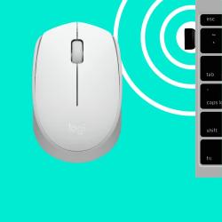 Brezžična optična miška Logitech M171, bela