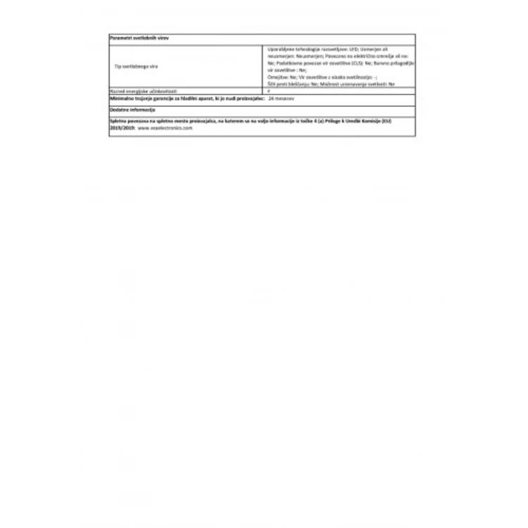 Hladilnik z zamrzovalnikom VOX NF 3830 IX, F, 367 l, 201 cm, No-Frost