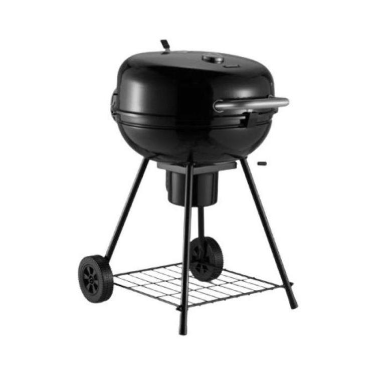 Okrogli žar na oglje VonHaus Kettle BBQ s premerom rešetke 53,5 cm, pokrovom z vgrajenim termometrom in stabilnim stojalom omogoča enostavno pripravo okusnih jedi na prostem.