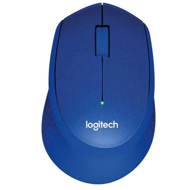 Logitech M330 Silent Plus brezžična optična miška, modra
