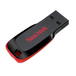 USB Ključ SanDisk 16GB, Cruzer Blade, 2.0, črno-rdeč, brez pokrovčka