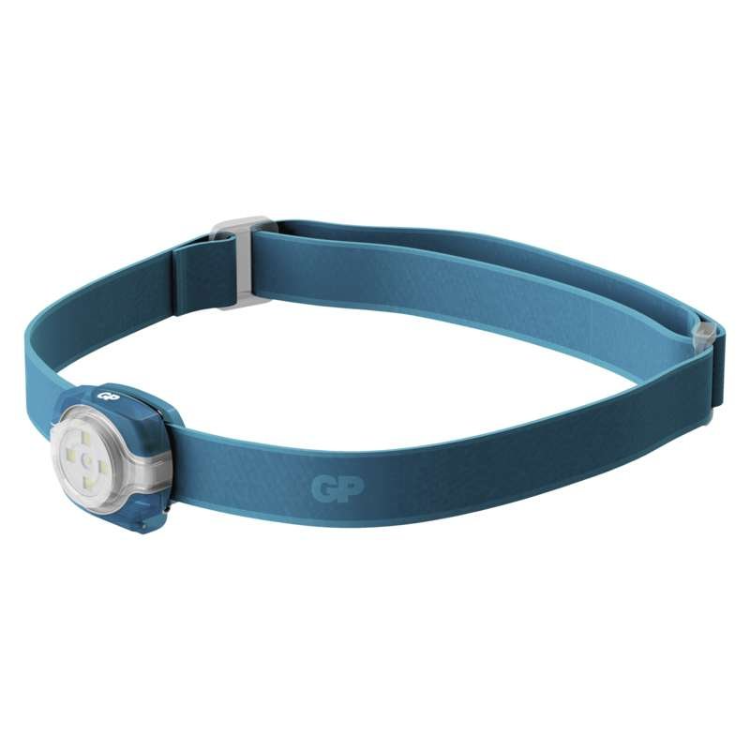 Naglavna LED svetilka GP CH31, 40 lm, 8m, 2× CR2025, modra