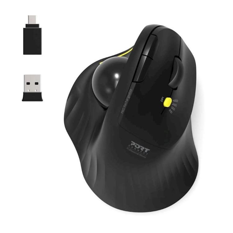 Ergonomska miška PORT Trackball WL+BT