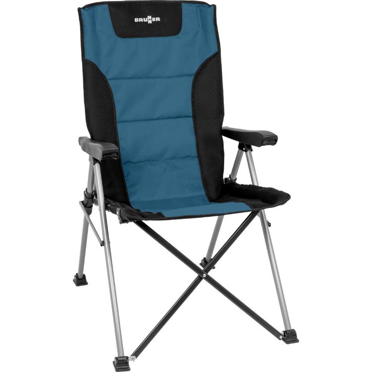 Stol za kampiranje Brunner RAPTOR HIGHBACK, moder
