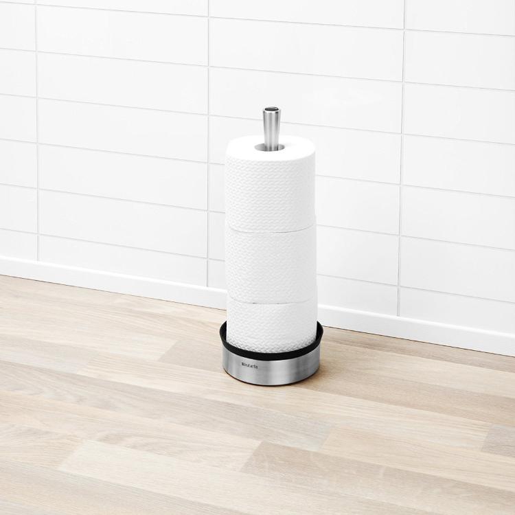 Stojalo za toaletni papir Brabantia, kovinski platina