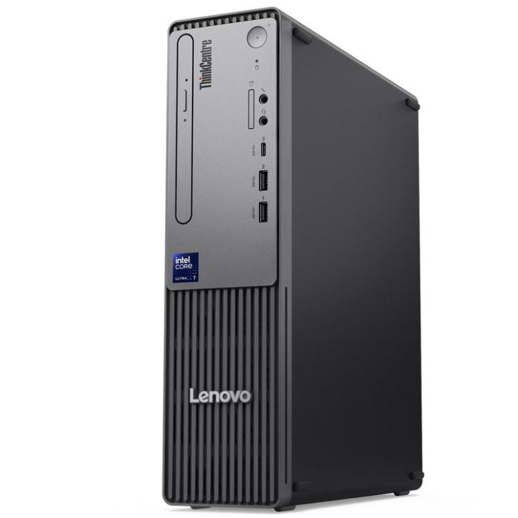 Lenovo ThinkCentre z USB-C, USB-A, avdio priključki in bogatim naborom zadnjih vhodov ter izhodov zagotavlja enostavno povezovanje zunanjih naprav, monitorjev in omrežne opreme.