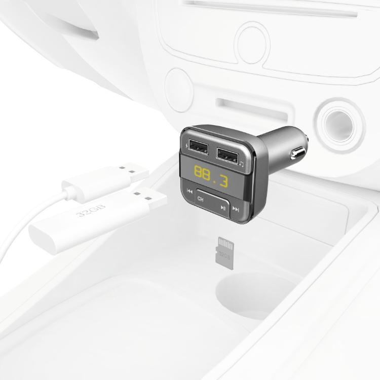 Hama Bluetooth® FM oddajnik z USB polnilcem, siv_1