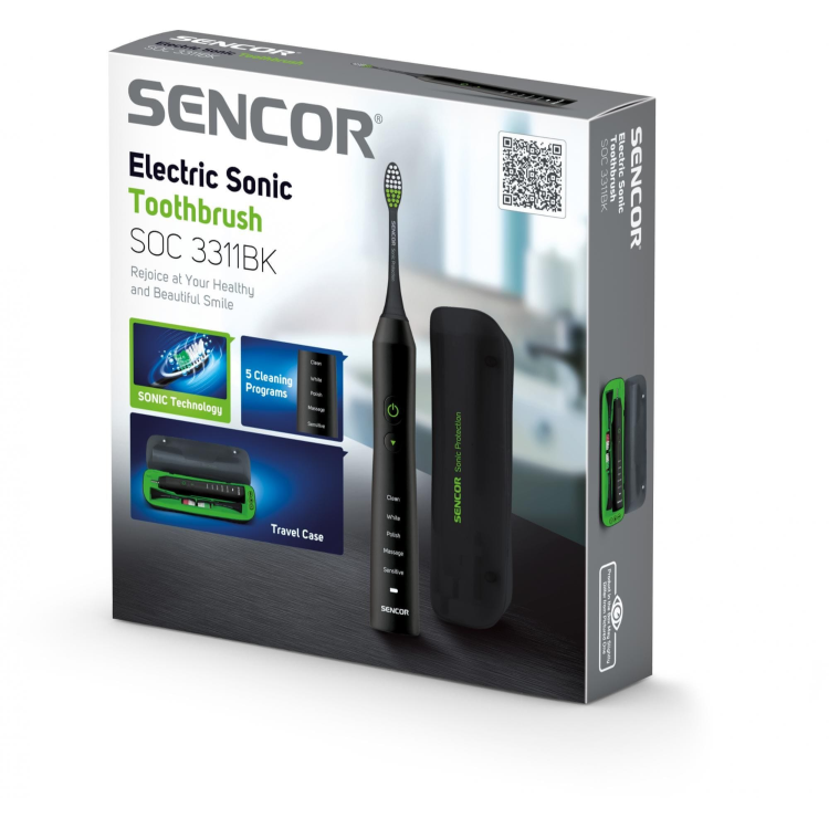 Električna zobna ščetka Sencor SOC3311BK, črna
