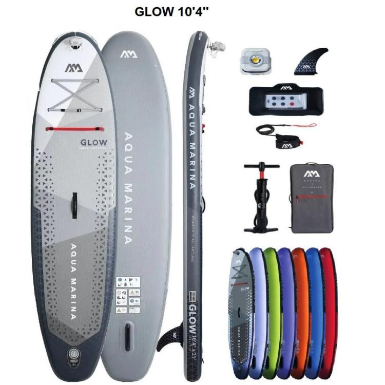 Napihljiv SUP Aqua Marina GLOW 10’4″, BT-24GL, z ambientno osvetlitvijo