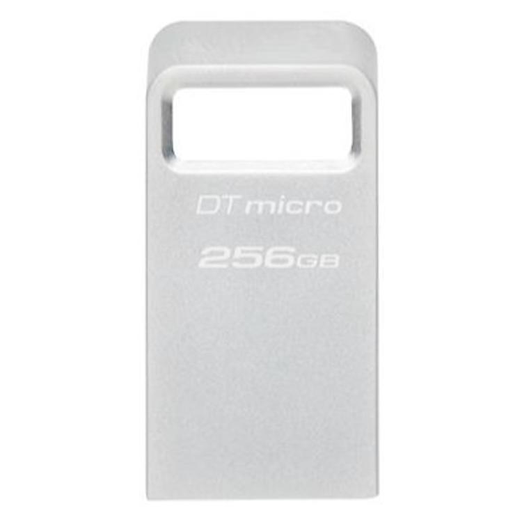 USB ključ Kingston 256GB DT Micro, 3.1, srebrn, kovinski, micro format, 3.2.
