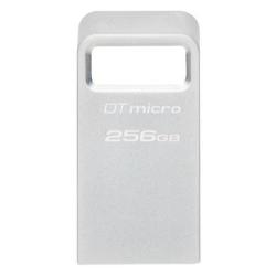 USB ključ Kingston 256GB DT Micro, 3.1, srebrn, kovinski, micro format, 3.2.