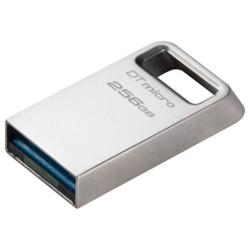 USB ključ Kingston 256GB DT Micro, 3.1, srebrn, kovinski, micro format, 3.2.