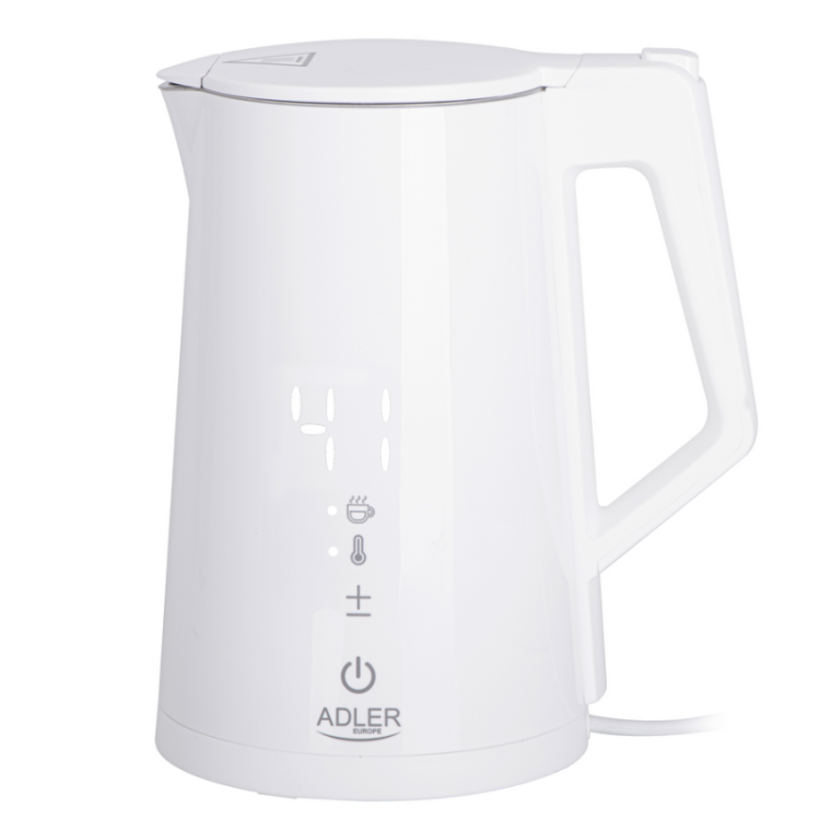 Grelnik vode Adler AD1345W, LCD zaslon za temperaturo, 1,7 L