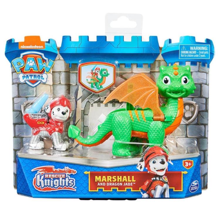Figura Paw Patrol Knight in zmaj Marshall