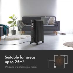 Električni oljni radiator VonHaus 2500463, 2000 W, črn