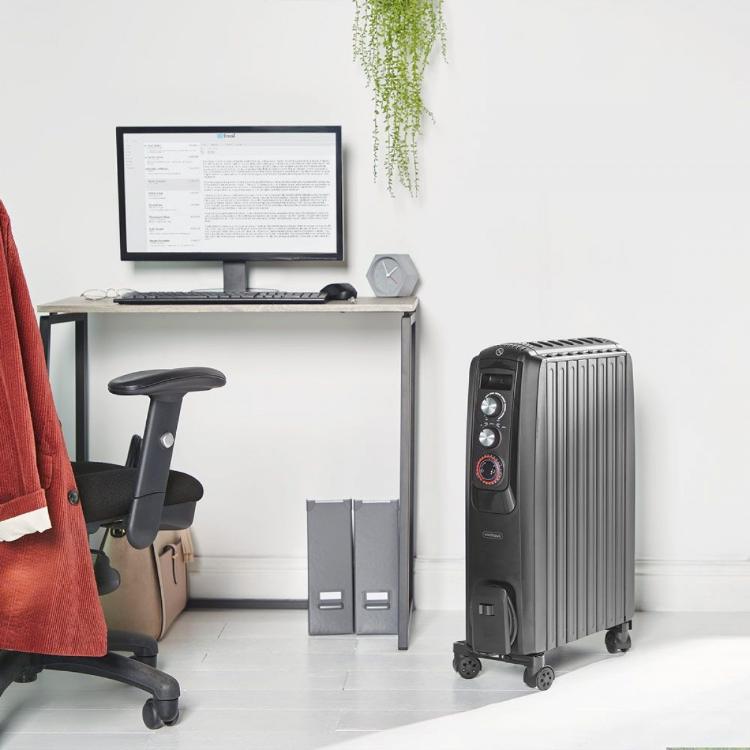 Električni oljni radiator VonHaus 2500463, 2000 W, črn