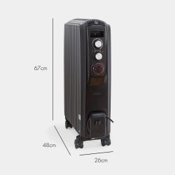 Električni oljni radiator VonHaus 2500463, 2000 W, črn