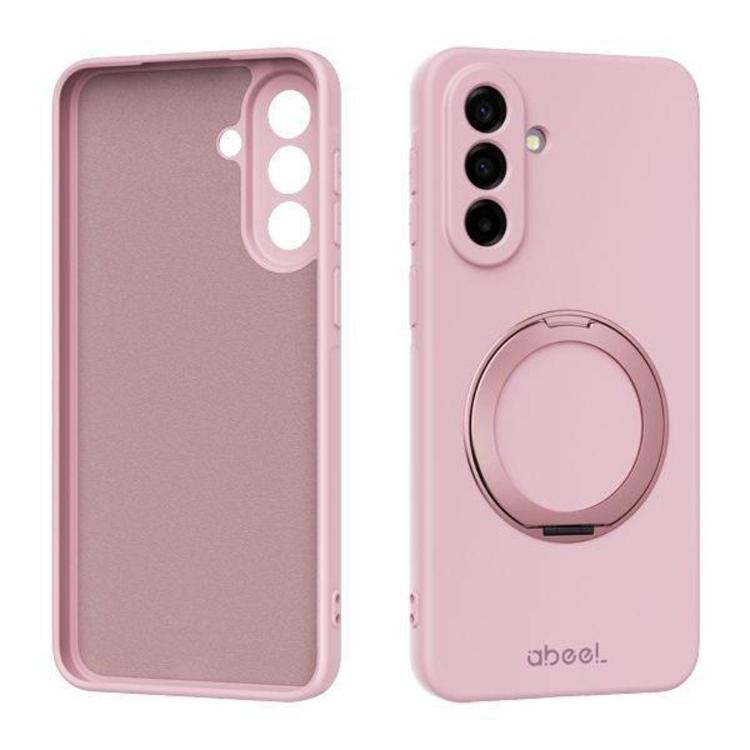 Roza silikonski ovitek za amsung Galaxy A36 / A37 5G z vgrajenim vrtljivim obročem za boljši oprijem in podporo ter natančnim izrezom za kamero nudi zaščito in udobno uporabo