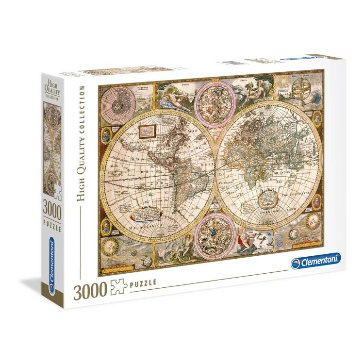 Sestavljanka Clementoni High Quality Collection- Old map 33531, 3000 kosov