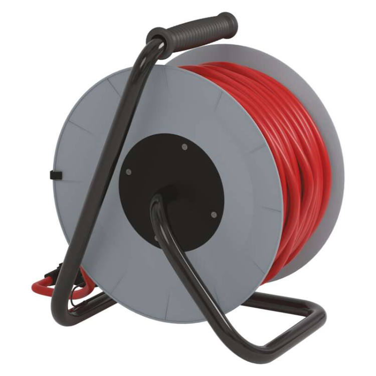 Kolutni podaljšek Emos 40 m / 4 vtičnice / črni / PVC / 230 V / 2,5 mm2