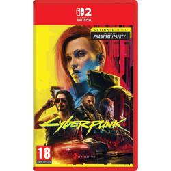 Cyberpunk 2077 Ultimate Edition za Nintendo Switch 2, uradna naslovnica z V, Phantom Liberty razširitvijo in futurističnim Night Cityjem.