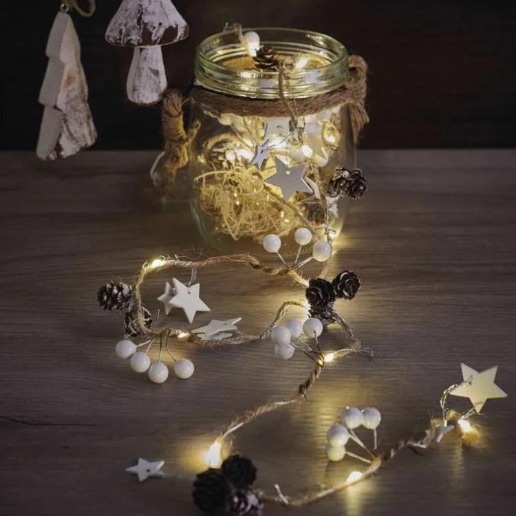 Božična girlanda Emos storžki, LED, 1,7 m, notranja, topla