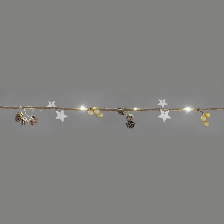 Božična girlanda Emos storžki, LED, 1,7 m, notranja, topla