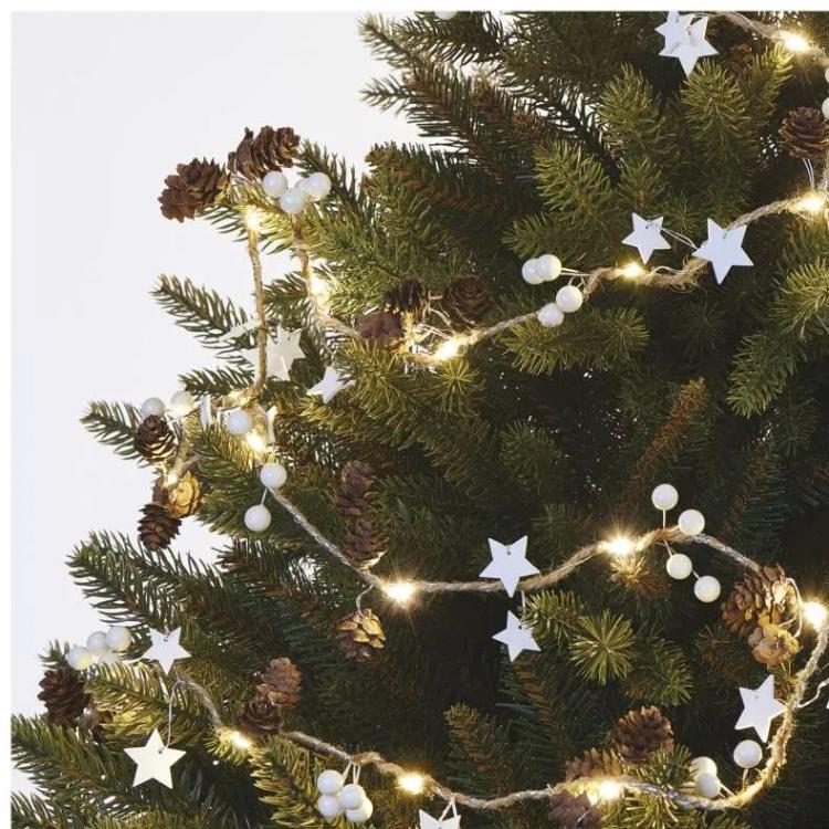 Božična girlanda Emos storžki, LED, 1,7 m, notranja, topla